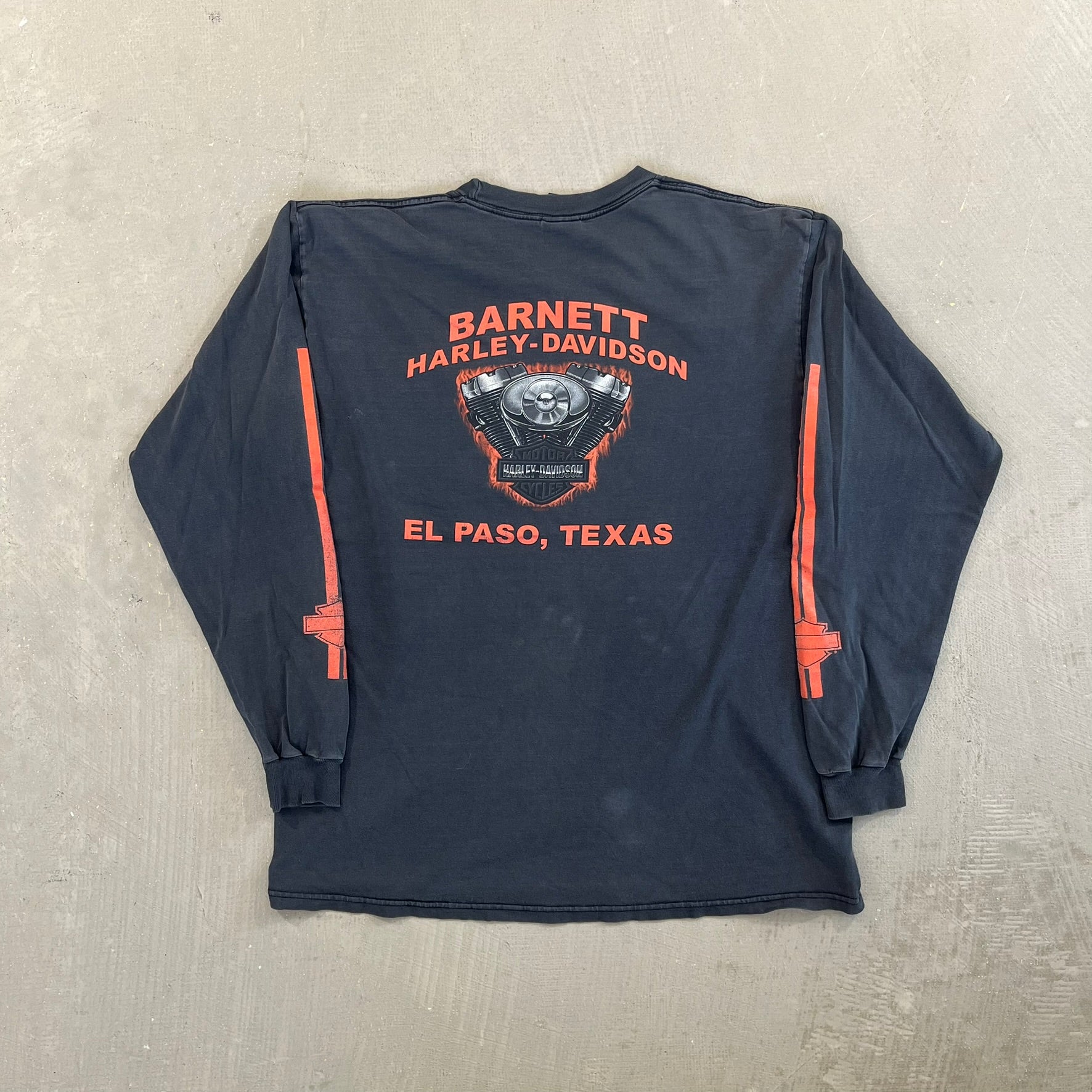 F- Vintage '03 Harley Davidson El Paso Texas Pocket Long Sleeve Tee