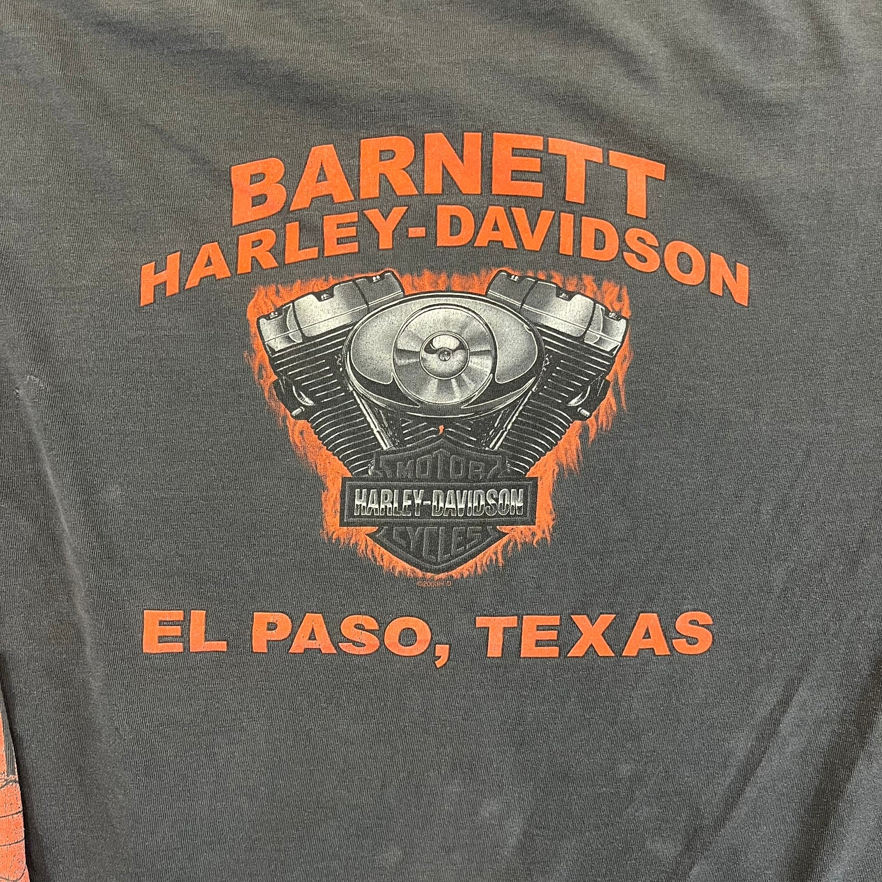 F- Vintage '03 Harley Davidson El Paso Texas Pocket Long Sleeve Tee