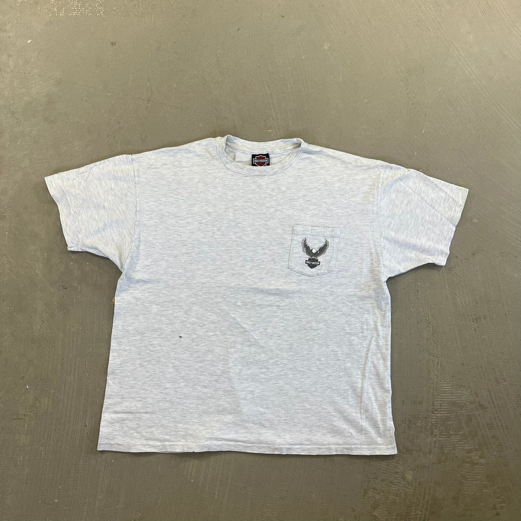 F- Vintage Harley Davidson Indiana Pocket Single Stitch Tee
