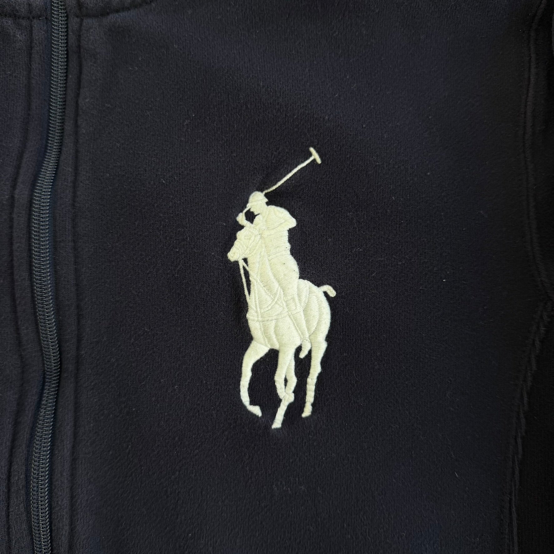 J- Vintage '10 Ralph Lauren Polo Club Embroidered Logo Zip Up Track Jacket - S