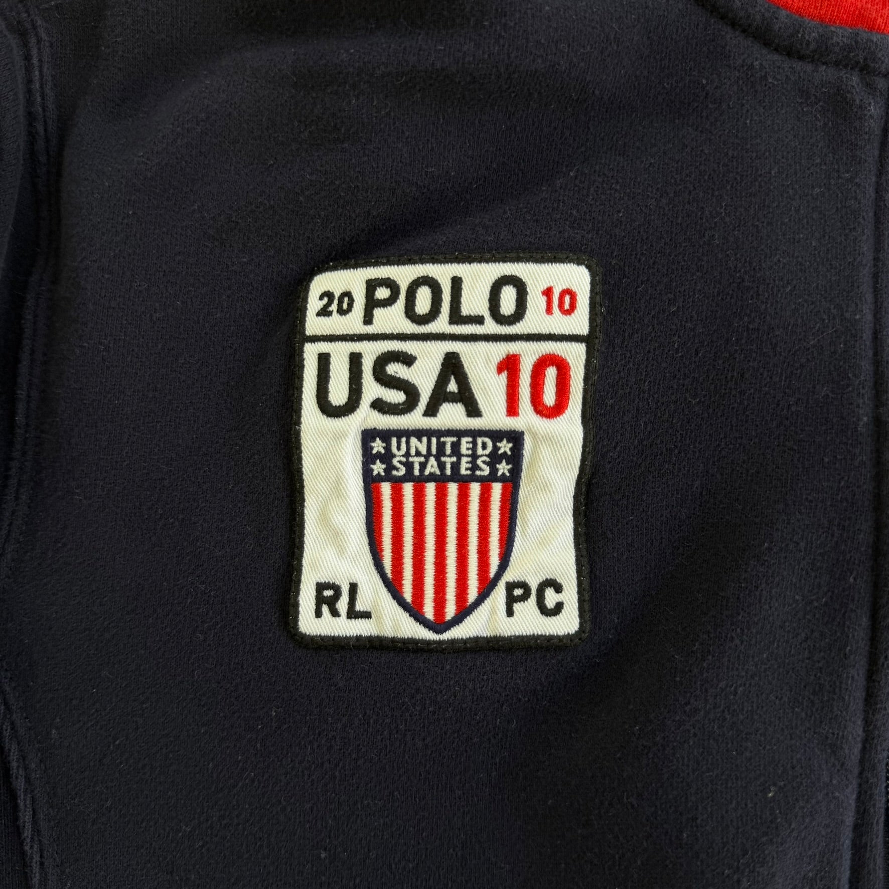 J- Vintage '10 Ralph Lauren Polo Club Embroidered Logo Zip Up Track Jacket - S