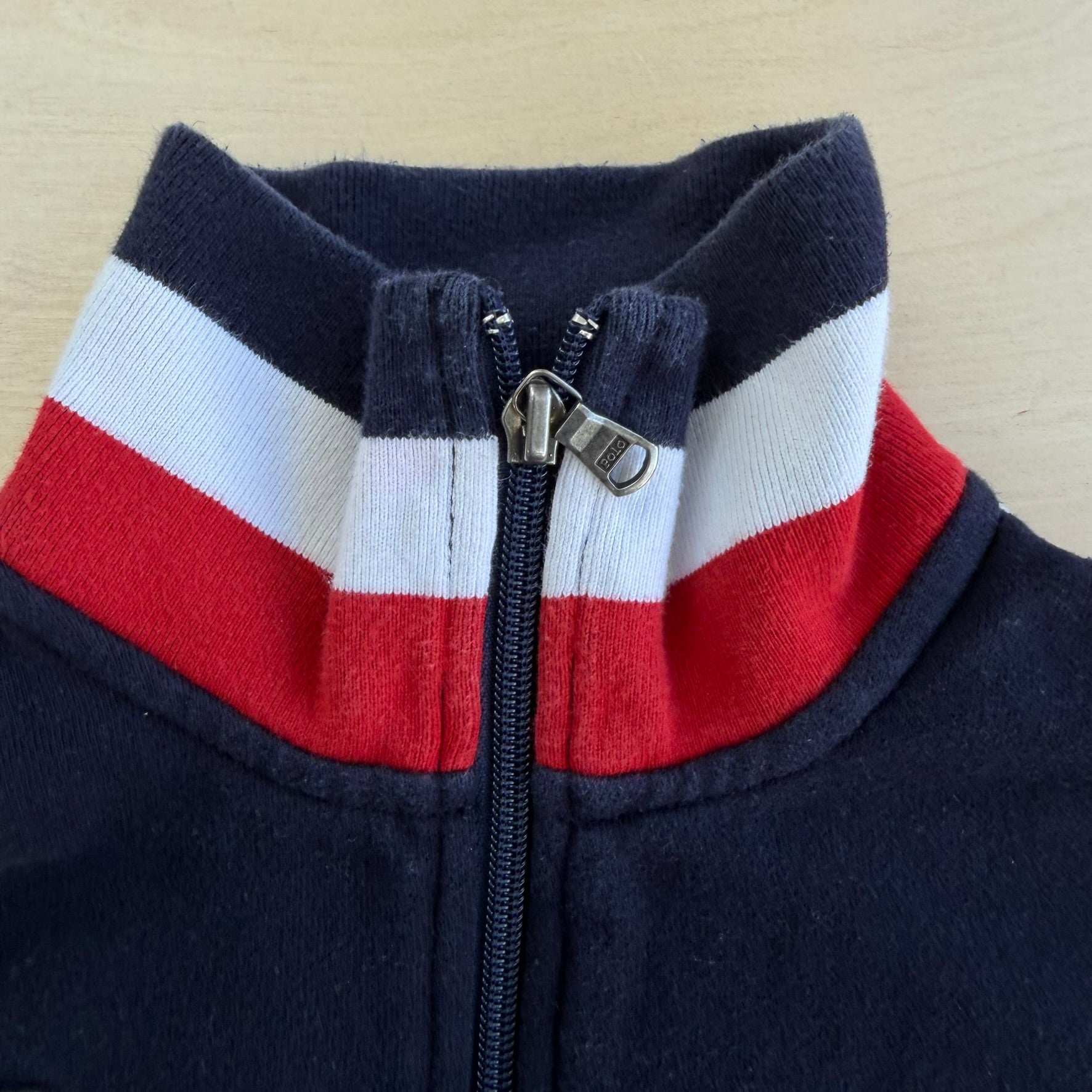 J- Vintage '10 Ralph Lauren Polo Club Embroidered Logo Zip Up Track Jacket - S