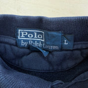 J- Vintage Polo Ralph Lauren Embroidered Logo Fleece Lined Rugby Shirt - L