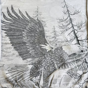 J- Vintage Eagle In Forest All Over Print Made In USA Crewneck - XL