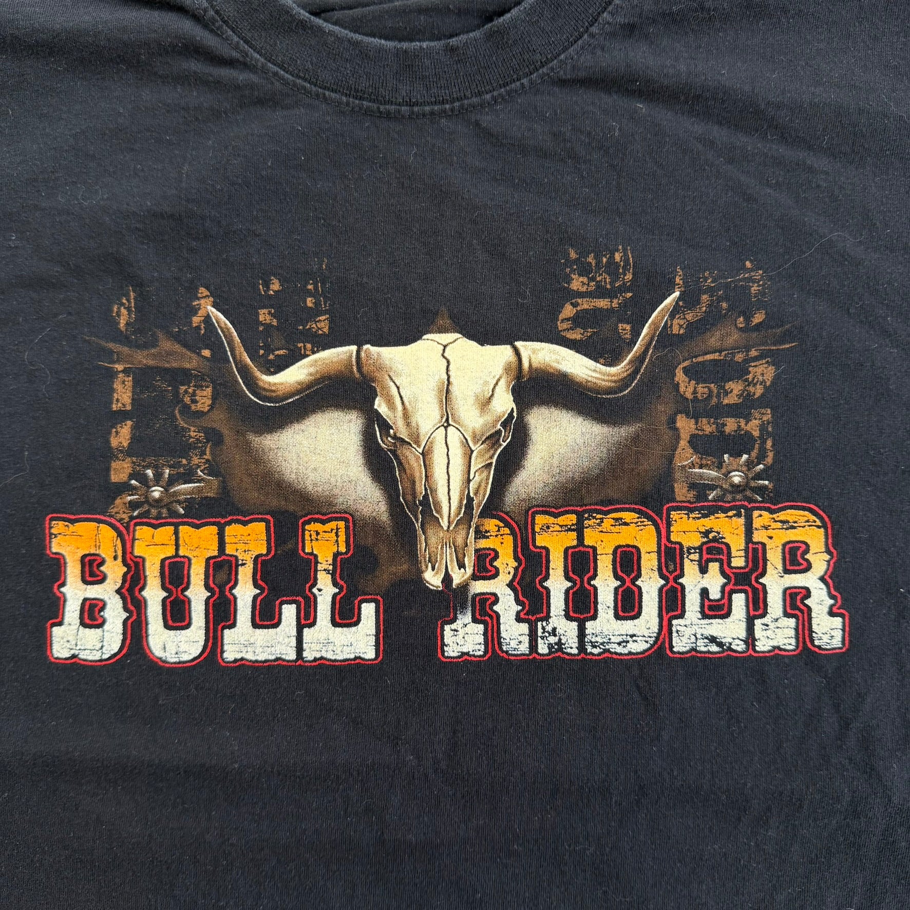 J- Vintage Bull Rider Cowboy Graphic & Text Tee - XL