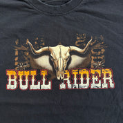 J- Vintage Bull Rider Cowboy Graphic & Text Tee - XL