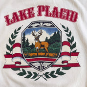 J- Vintage '92 Lake Placid Deer Graphic Made In USA Crewneck - L