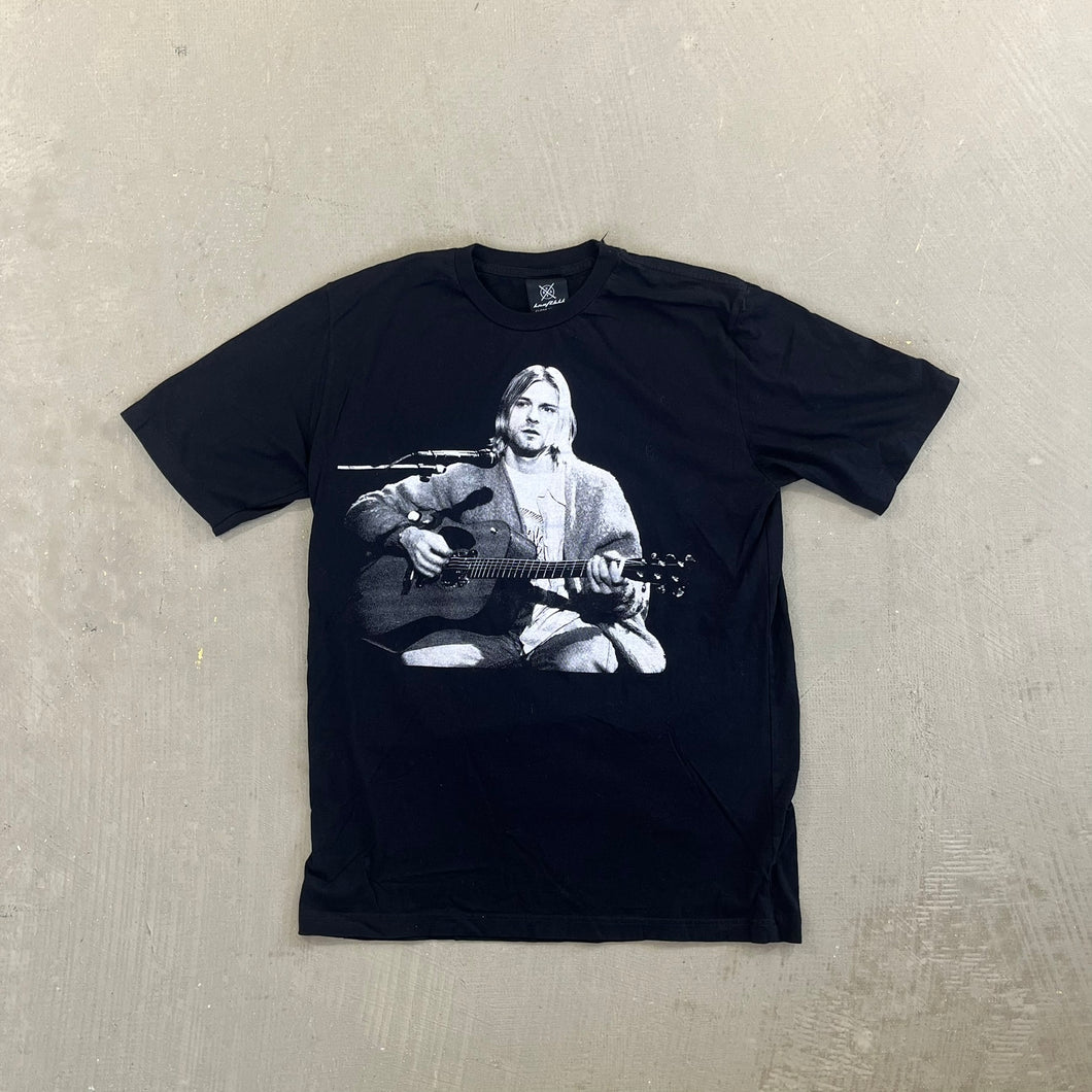 F- Kurt Cobain Playing Guitar Tee