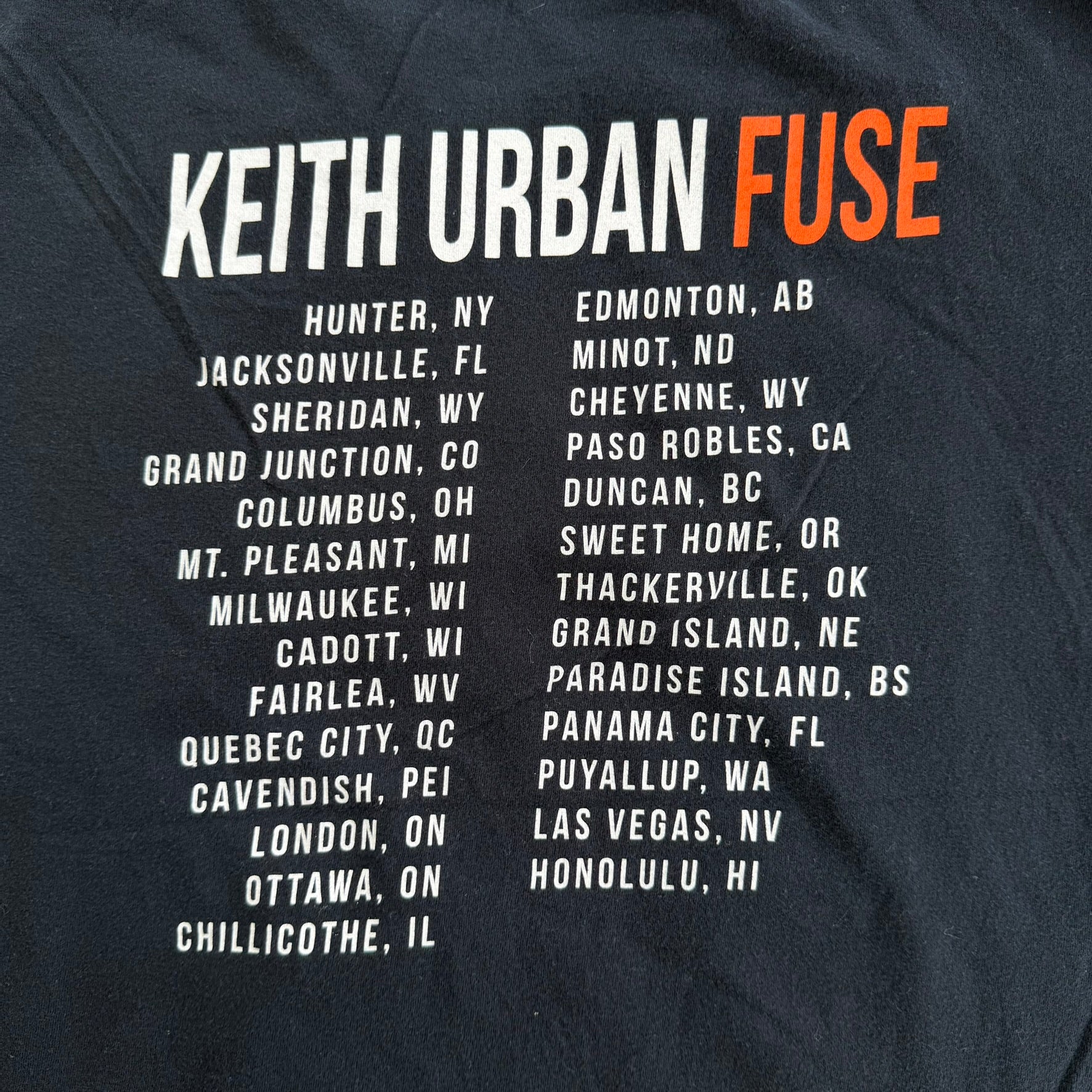 J- '13 Keith Urban Fuse Tour Picture Graphic Tee - L