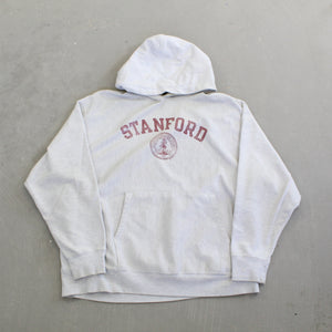 F- Vintage 00s Champion Stanford University Text Reverse Weave Hoodie