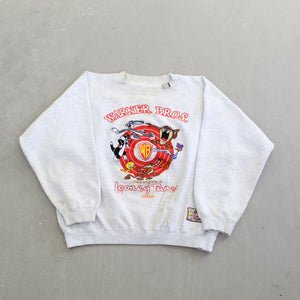 F- Vintage Looney Tunes Embroidered Characters & WB Logo Crewneck