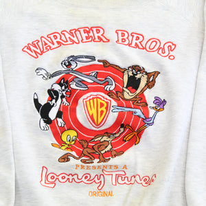 F- Vintage Looney Tunes Embroidered Characters & WB Logo Crewneck