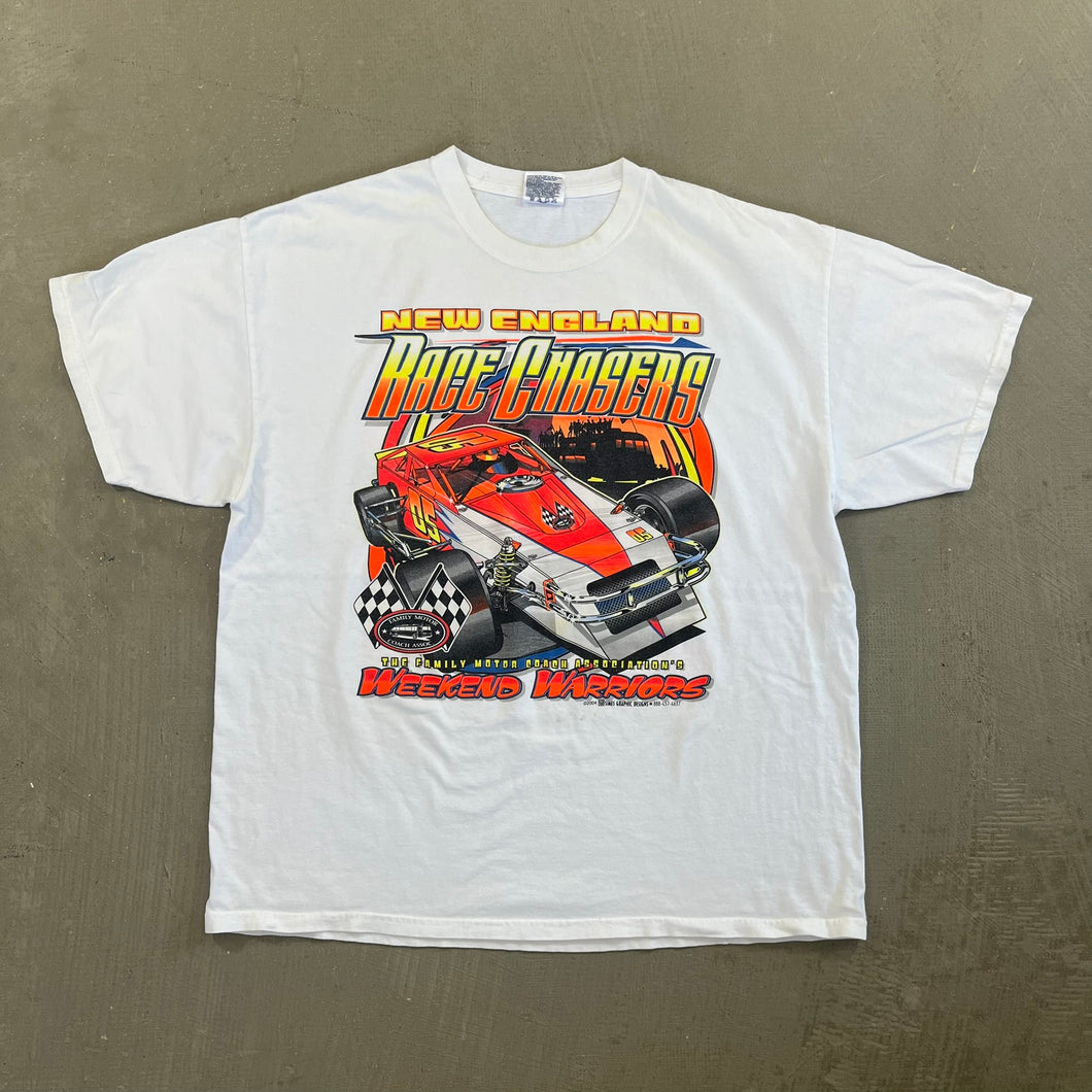 F-  Vintage '04 New England Race Chasers Car Graphic Tee
