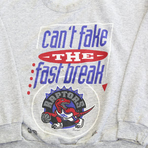 F- Vintage '94 Raptors NBA Can't Fake The Fast Break & Old Logo Crewneck