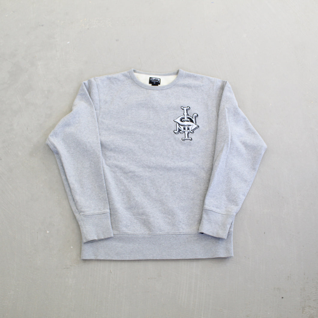 F- Vintage Stussy Simple Logo Embroidered Crewneck
