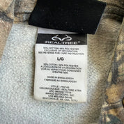 J- Vintage Real Tree Camo Orange Logo Hoodie - L