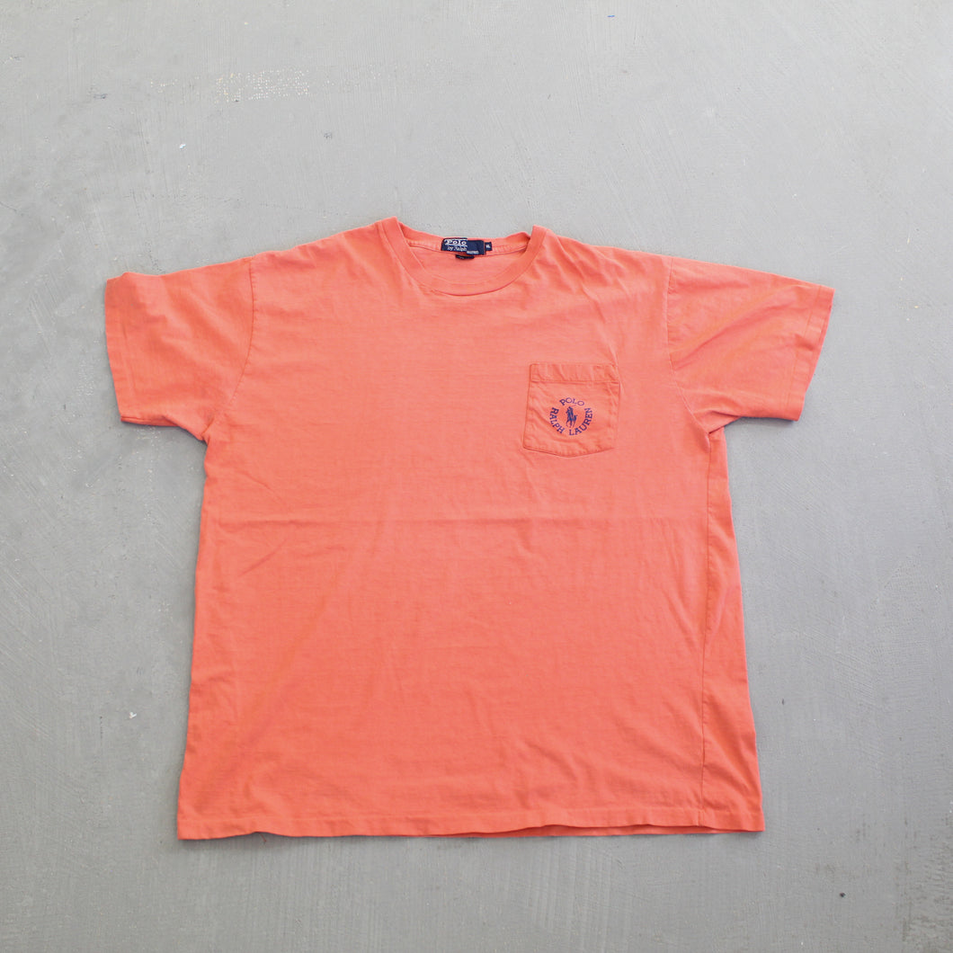 F- Vintage Polo Ralph Lauren Pocket Single Stitch Tee