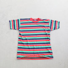 Load image into Gallery viewer, F- Vintage Polo Ralph Lauren Striped Red Green Tee
