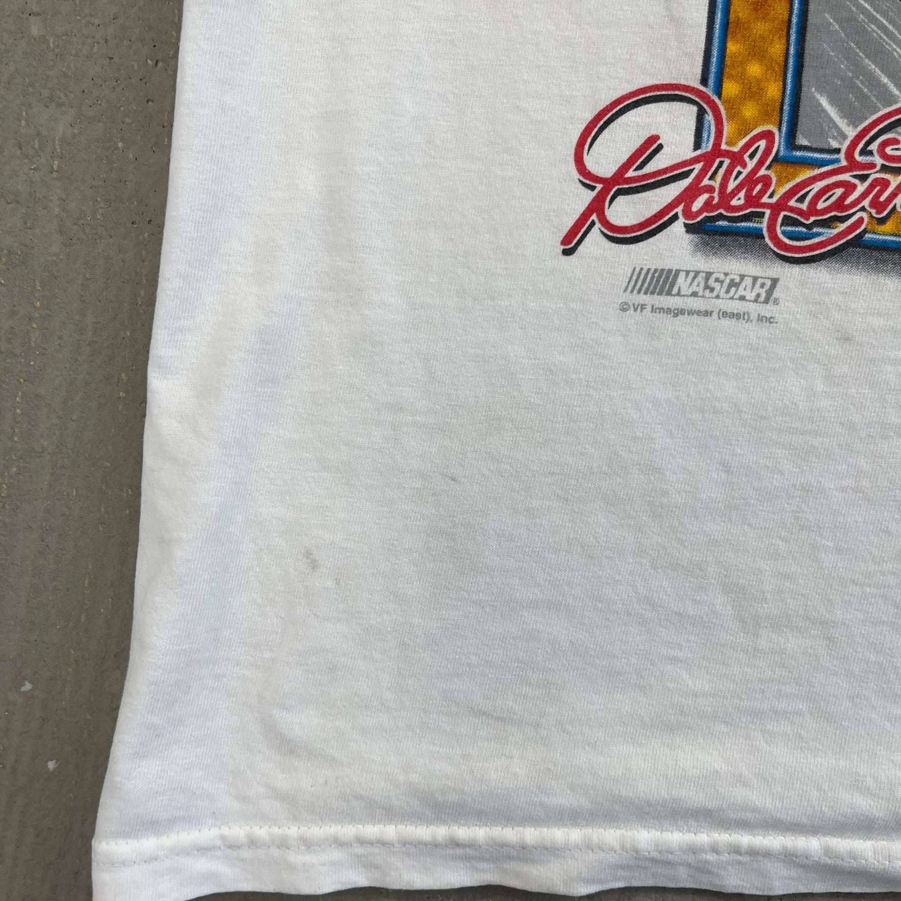 F-  Vintage Nascar Dale Earnhardt The Intimidator Cut Off Sleeve Tee