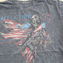 Load image into Gallery viewer, F- Vintage Affliction Freedom Defender Graphic Stone Wash Tee
