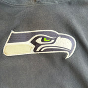J- Vintage Seattle Seahawks NFL Embroidered Logo Hoodie - L