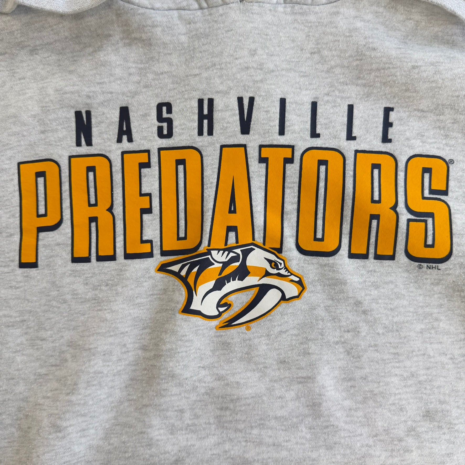 J- Vintage Nashville Predators NHL Graphic & Text Hoodie - L