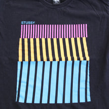 Load image into Gallery viewer, F- Stussy Text &amp; Colored Lines Graphic Tee
