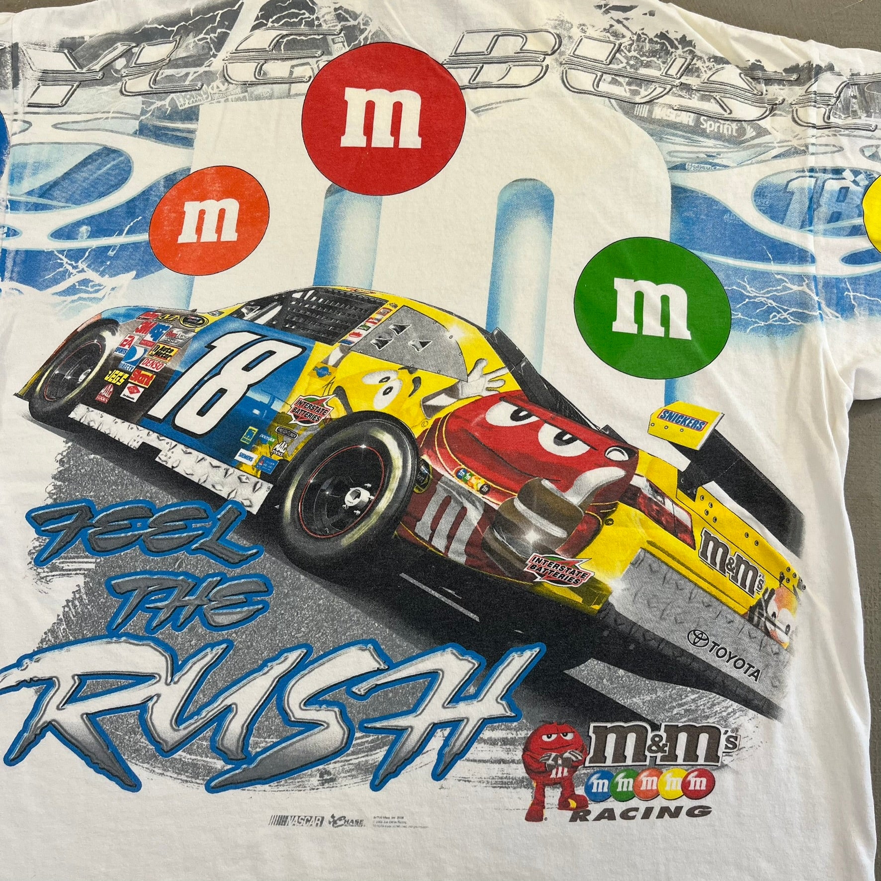 F- '08 Nascar Chase Authentic Kyle Busch M&M Car Jumbo Print Tee
