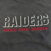 J- Vintage Raiders Mead High School Embroidered Text Made In USA Crewneck - XL