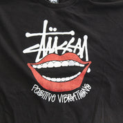 F- Stussy Positive Vibrations & Smile Graphic Tee