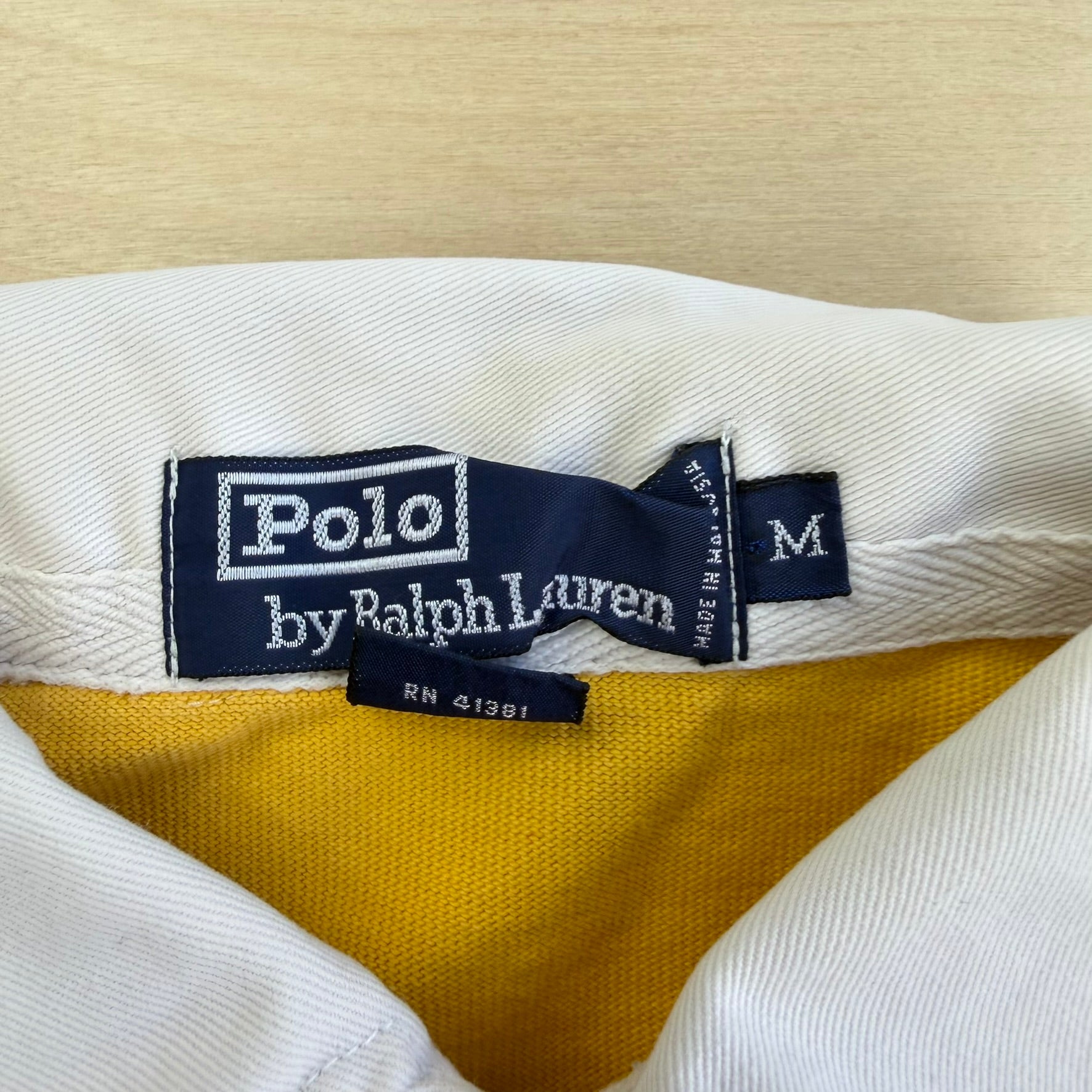 J- Vintage Polo Ralph Lauren Embroidered Logo Rugby Shirt - M