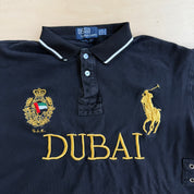 J- Vintage Polo RL Dubai UAE Embroidered Logo & Text Polo Shirt - 2XL (fits L)