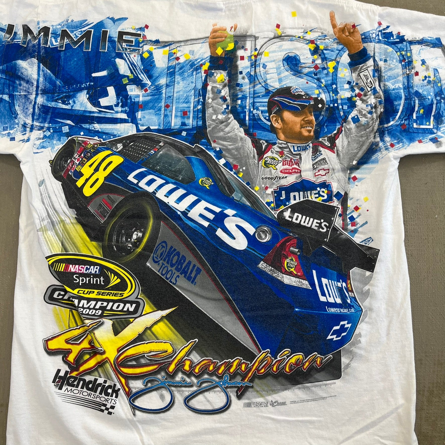 F- '09 Nascar Chase Authentic Jimmie Johnson Sprint Cup Champion Tee