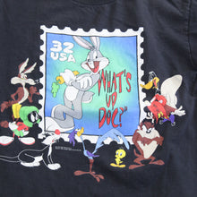 Load image into Gallery viewer, F- Vintage &#39;97 Looney Tunes Stamp Collection Bugs Bunny What&#39;s Up Doc Tee
