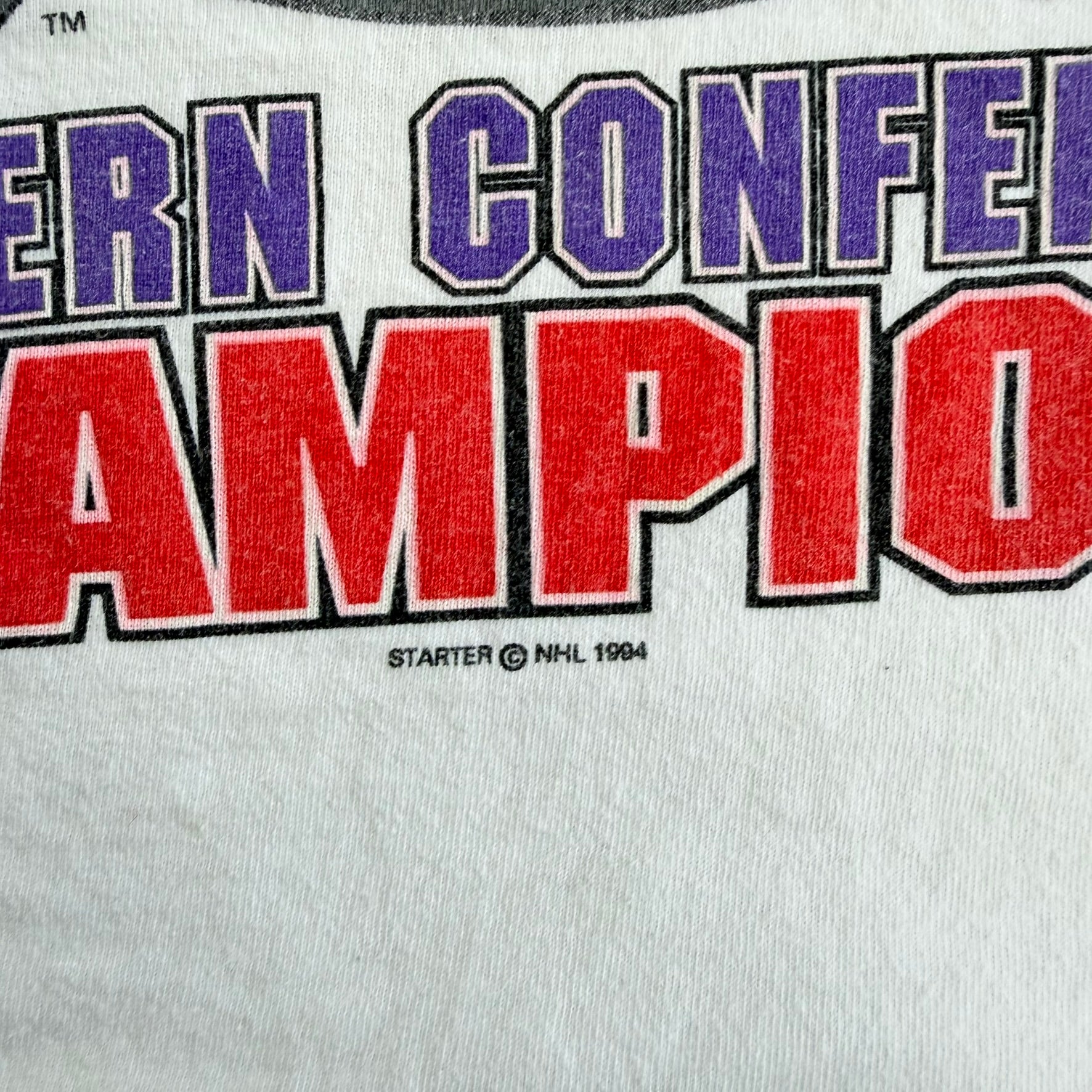 J- Vintage '94 Vancouver Canucks NHL Starter Western Conference Champions Single Stitch Tee - S