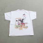 F- Vintage 90s Disney Design Mickey Mouse Painting Tee