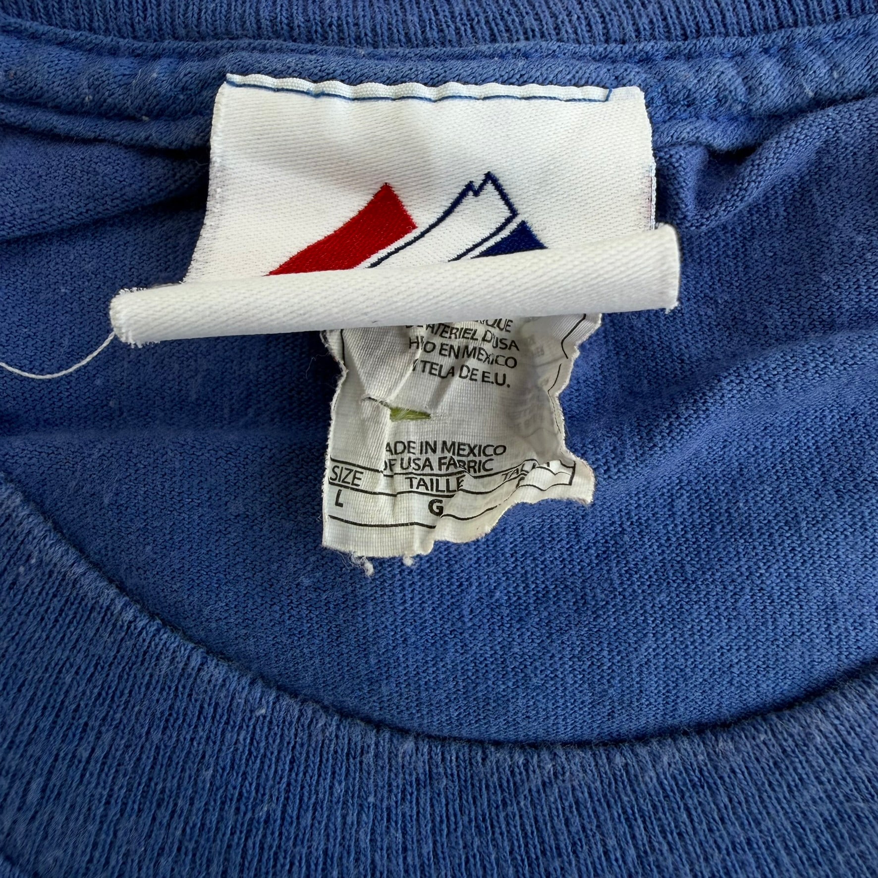 J- Vintage Los Angeles Dodgers MLB Puff Print Text & Logo Tee - L