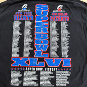 J- Vintage '12 NFL Super Bowl 46 New York Giants Vs New England Patriots Graphic Tee - L