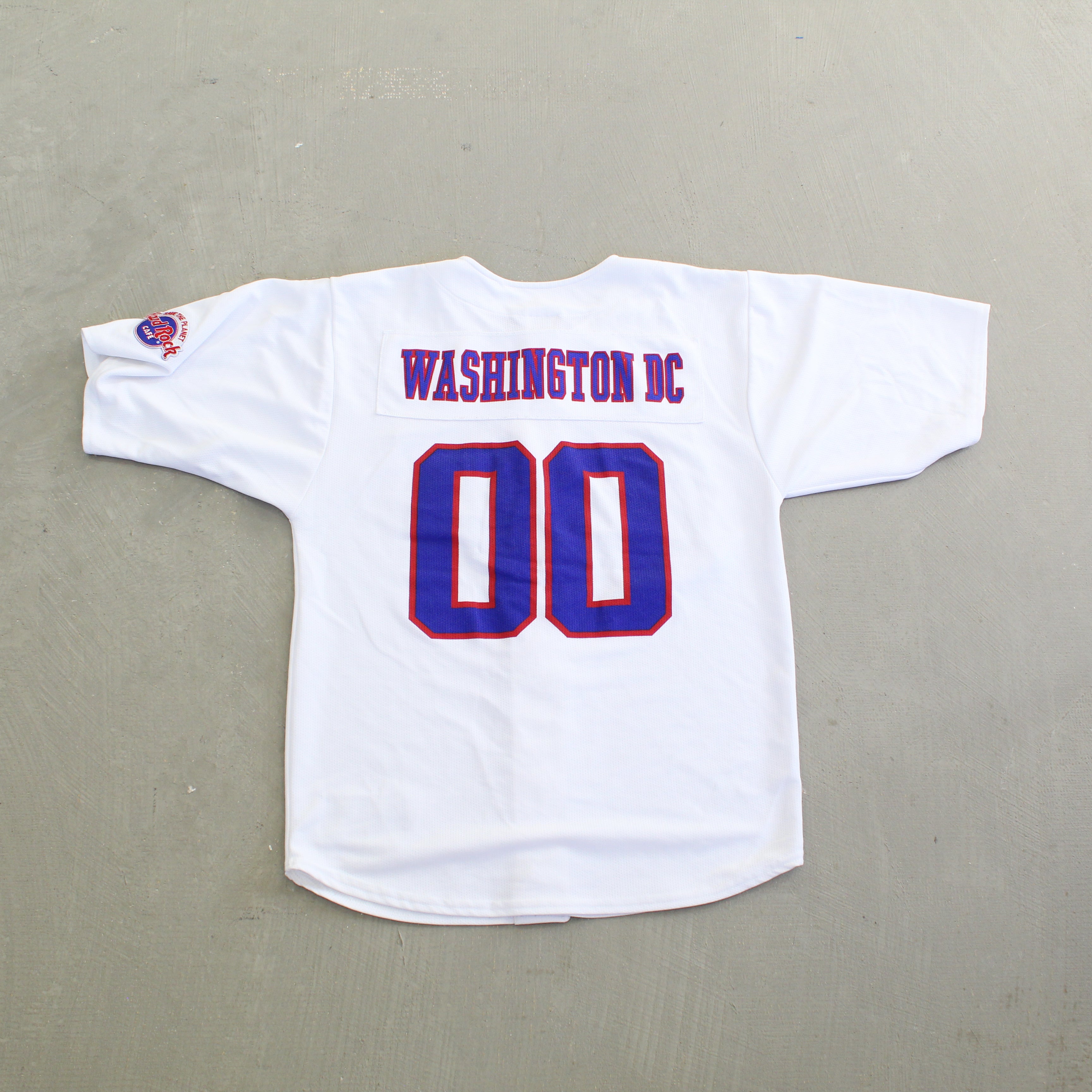 F- Vintage 90s Hard Rock Cafe Washington DC Baseball Jersey
