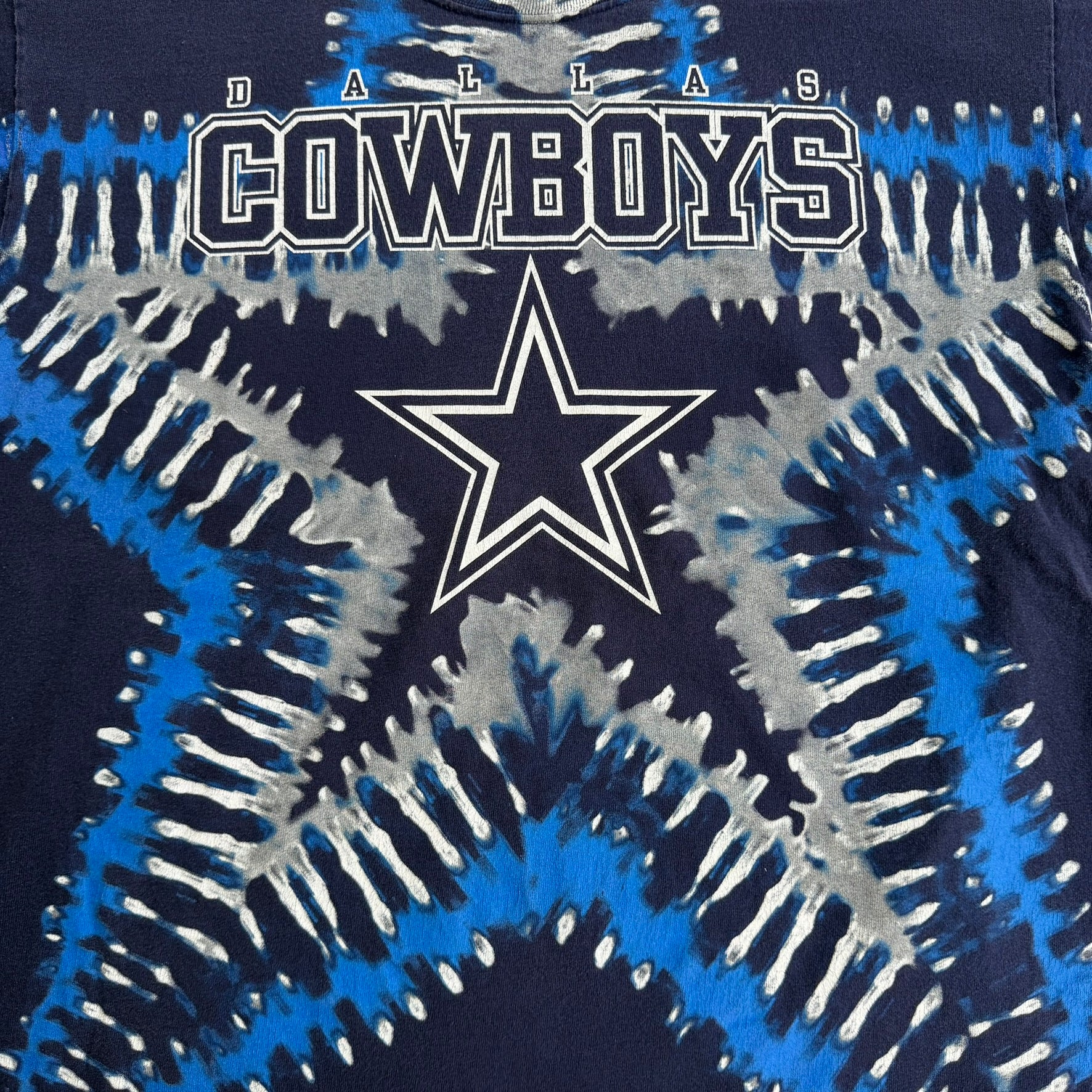 J- Vintage Dallas Cowboys NFL Reebok Logo & Text Graphic Tee - M