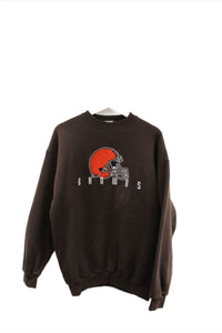 Z - Vintage Logo Athletic NFL Cleveland Browns Embroidered Script & Logo Crewneck