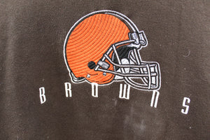 Z - Vintage Logo Athletic NFL Cleveland Browns Embroidered Script & Logo Crewneck