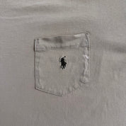 J- Vintage Polo Ralph Lauren Embroidered Logo Single Stitch Pocket Tee - XL