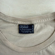 J- Vintage Polo Ralph Lauren Embroidered Logo Single Stitch Pocket Tee - XL