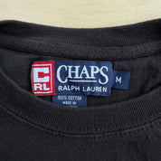 J- Vintage Ralph Lauren Chaps Embroidered Text Pocket Tee - M