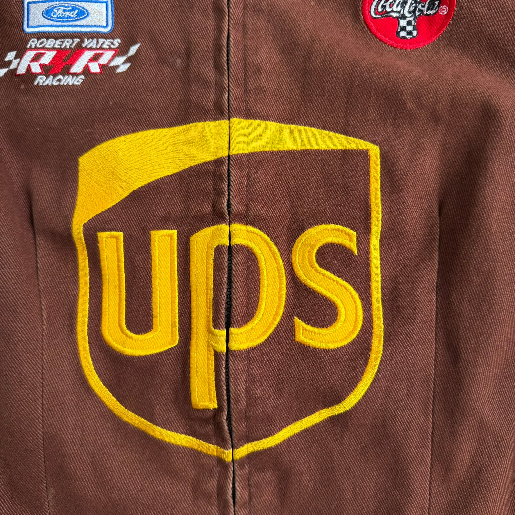 J- Vintage Nascar Dale Jarrett UPS Chase Authentics Racing Jacket - Women's L