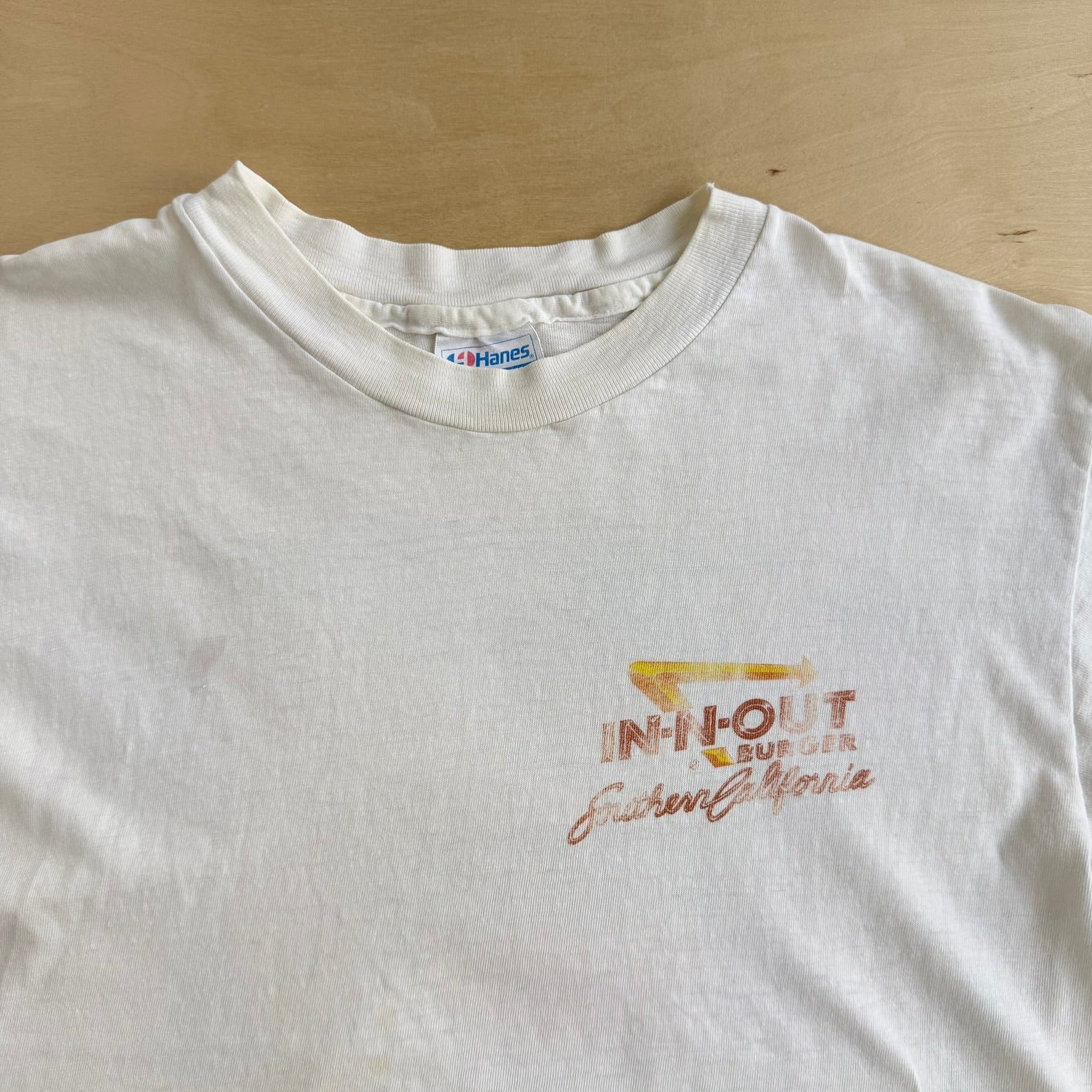 J- Vintage 90s In n Out Southern California Graphic Made In USA Single Stitch Tee - L