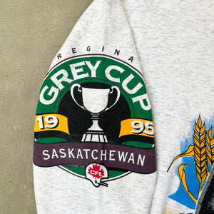 F- Vintage '95 Grey Cup Saskatchewan Roughriders CFL Regina Crewneck