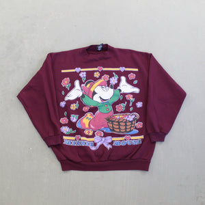 F- Vintage Disney Jerry Leigh Minnie Mouse Gardening Crewneck