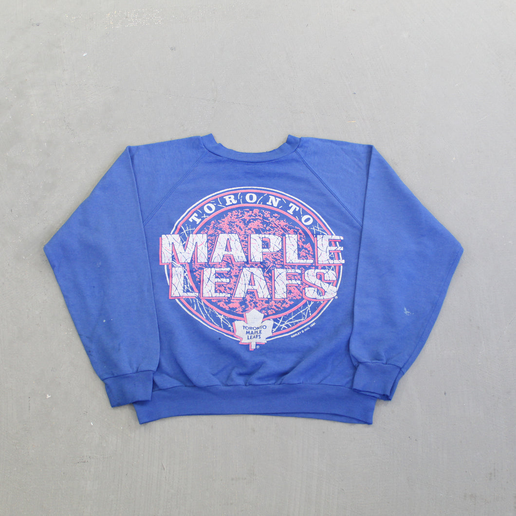 F- Vintage 1991 Toronto Maple Leafs NHL Logo Crewneck